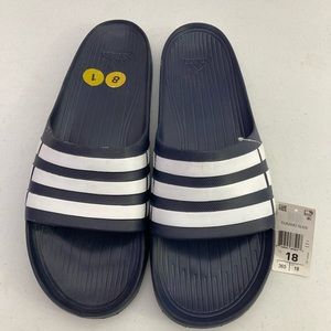 Adidas NWT Durango Slides Blue Flip Flop Size 18